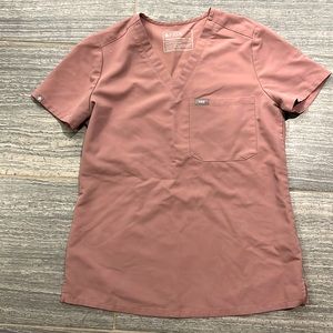 Figs Catarina One-pocket Scrub Top - Mauve